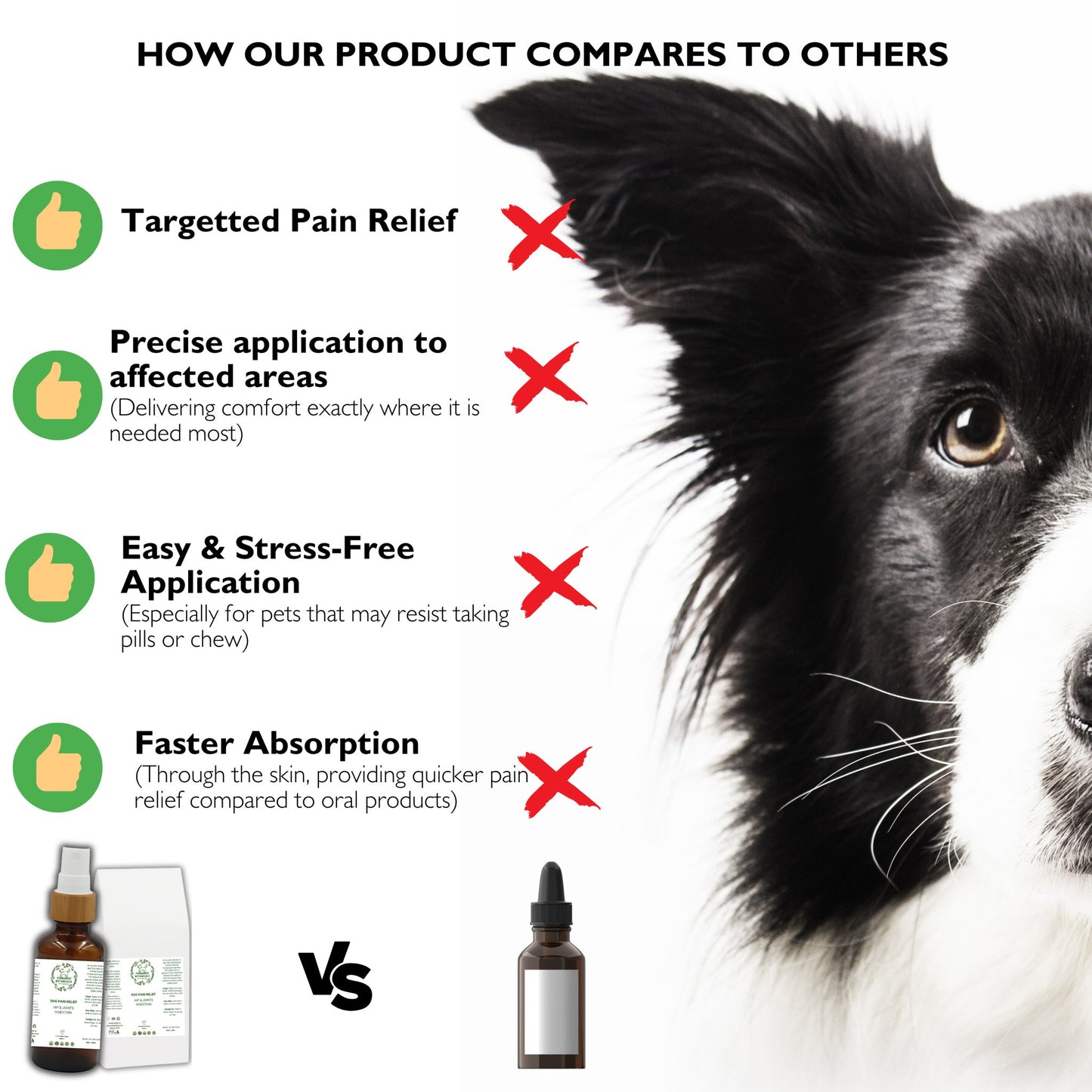 Aches & Pains Dog Massage Oil - PET SKINCARE FOR ITCH, PAW LICKING, TEAR STAINS & MORE