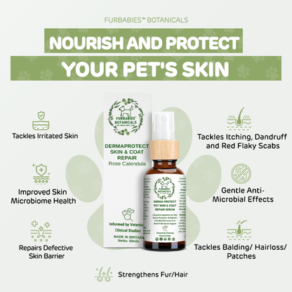 ROSE CALENDULA DERMAPROTECT SKIN REPAIR SERUM (50mls) - VETERINARY RESEARCH INFORMED PET SKIN & ORAL CARE